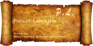 Purczl Leontina névjegykártya